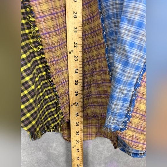 BDG Urban Outfitters Ted Patchwork Flannel Streetwear Button Down size M - Picture 5 of 8